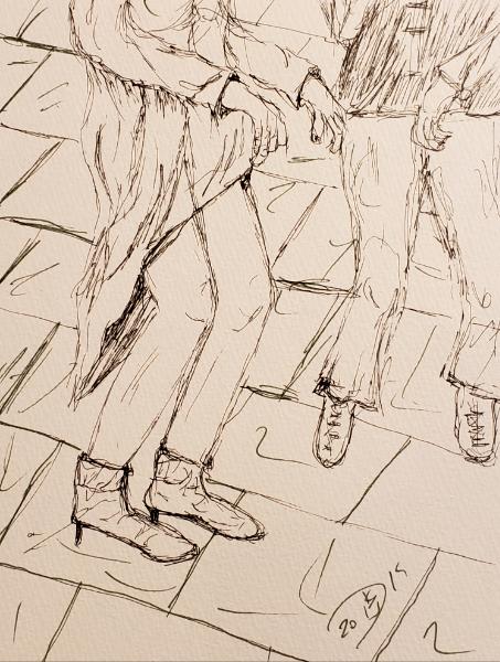 They were the only ones on the dance floor, but they didn't care. 