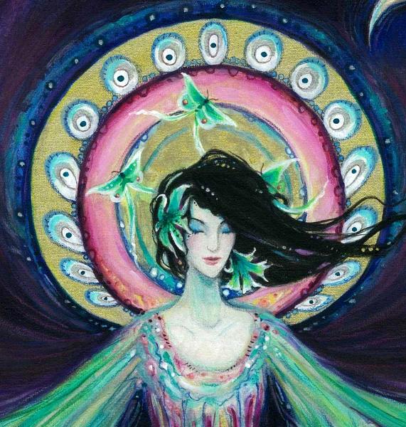 Luna Moth fairy angel art print 