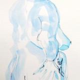 Blue nude  & ink 2