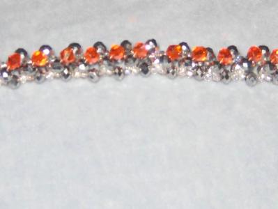Orange and Silver Bracelet #006