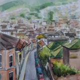 View of the La Tola neighborhood, 30cm x 40cm, 2016