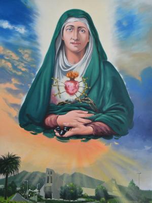 Oil portrait of THE VIRGIN MARY, 70cm x 100cm, 2020
