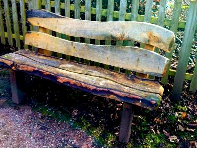 The old wooden bench