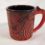 101114.A Red Swirls Mug