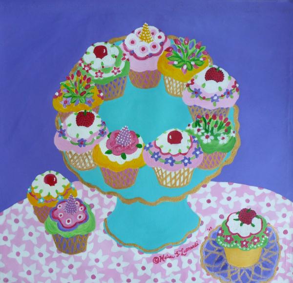 Pastel Cupcake Platter