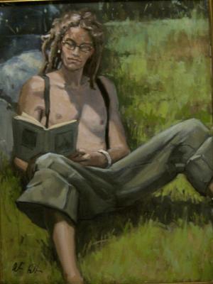 Reading The Prophet 30"x40" oil Reading The Prophet 30"x40" oil