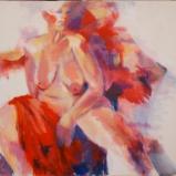 #10 Nude woman, red shawl (SOLD)