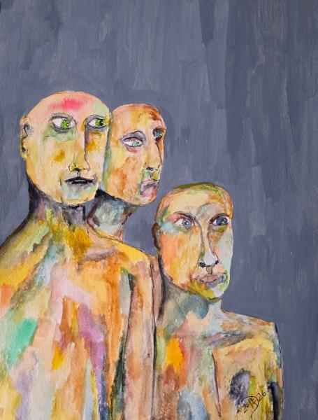 Remembering the fallen.  © 2026, By Duane Kirby Jensen 9 x 12 watercolor, ink, and pen on watercolor paper