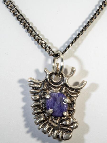 Charoite and Sterling Pendant