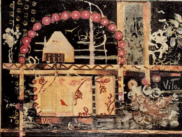 Birds Refuge -Collage-Acrylic-6x8 