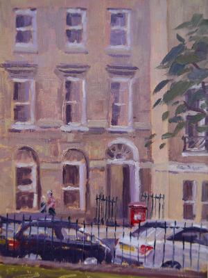 Queens Square, Bath, 7x5 ins, oils Queens Square, Bath, 7x5 ins, oils