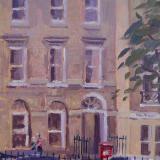 Queens Square, Bath, 7x5 ins, oils