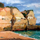 The Algarve Coast, Portugal, oils painted en plein air