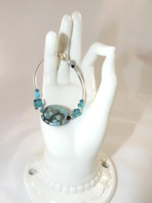 B-114 turquoise & brown Kazuri bead bracelet B-114 turquoise & brown Kazuri bead bracelet