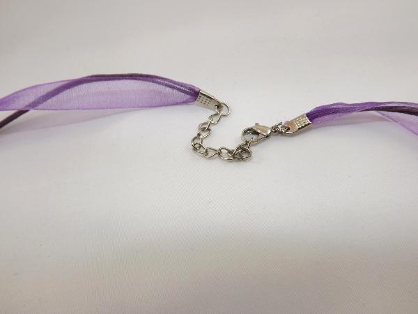 N-90 Purple Leaf Slide Necklace