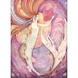 Aqualina mermaid art print from original mermaid painting 