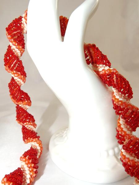 N-91 Orange Spiral Necklace