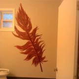 decorative feather accent mural