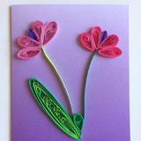 The Pastel Series Purple Handmade Quilling Greeting Card