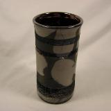 Raku cylinder vase