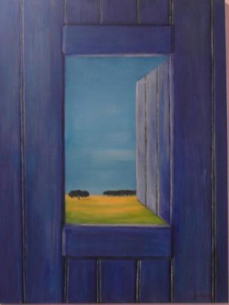 Blue Door onto the Alentejo countryside