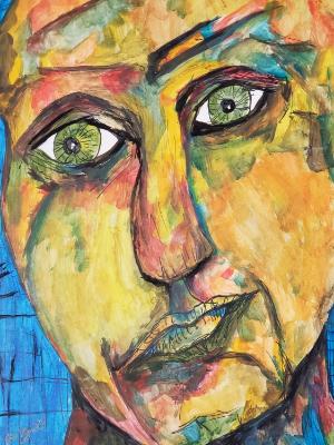 When contemplations turn blue. When contemplations turn blue.