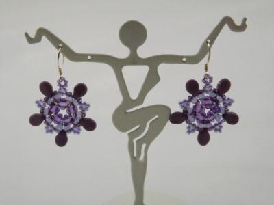 E-119 Purple & Lavender Flower Earrings E-119 Purple & Lavender Flower Earrings