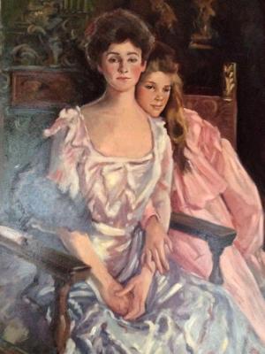 Sargent Copy "Mrs. Fiske and he Daughter, Racheal" 32x60" Sargent Copy "Mrs. Fiske and he Daughter, Racheal" 32x60"