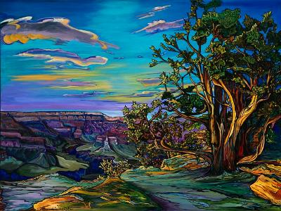 Sunset on the Rim - 36x48 original acrylic on gallery wrap canvas SOLD