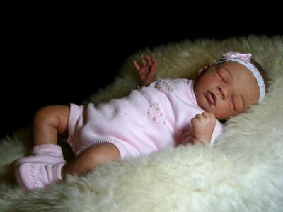 Reborn baby girl sleeping ~ Bella  Auer ~ ADOPTED/SOLD