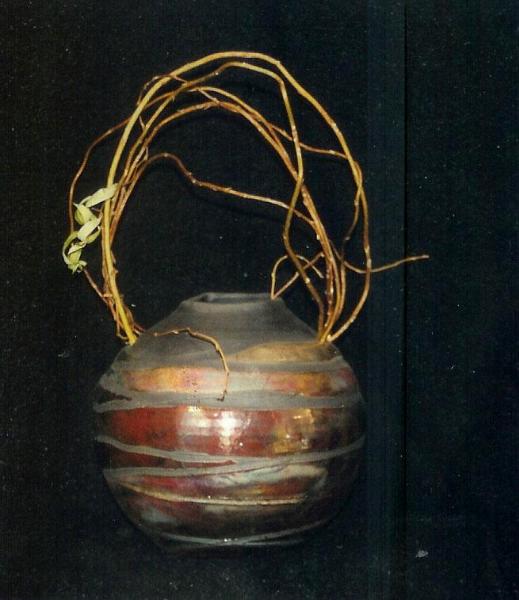 Raku Willow Handle Vessel