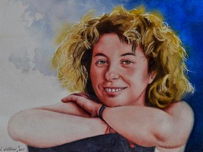 Custom watercolor portrait "FROM GEORGIA WITH LOVE", 35cm X 50cm, 2019 Custom watercolor portrait "FROM GEORGIA WITH LOVE", 35cm X 50cm, 2019