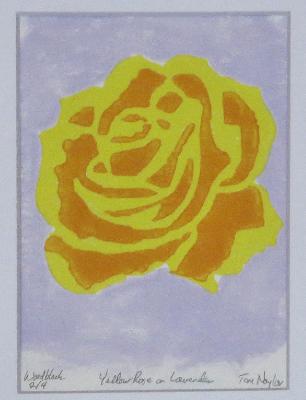 Yellow Rose on Lavender