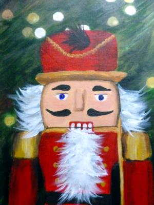 The Nutcracker with Gold Frame