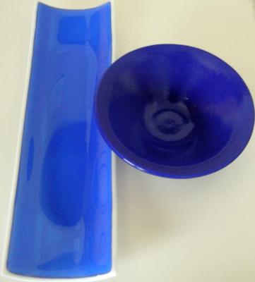 Blue bread and dip set Blue bread and dip set