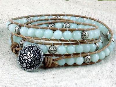 Amazonite and Silver Wrap Bracelet Amazonite and Silver Wrap Bracelet