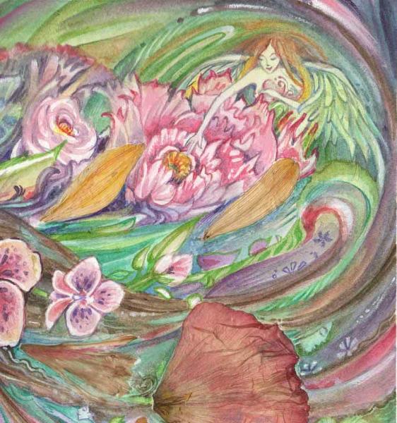 Spring Queen Goddess of Spring original painting