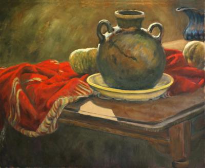 Still-life with Red Blanket