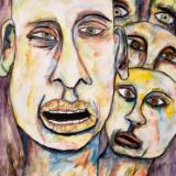 Their words haunt him as if they were riding upon his shoulder. With each whispered word his frustrated anger churned in ....