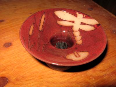 1206xx(3) Flower Vase with Hand Carved Swamp Scene 1206xx(3) Flower Vase with Hand Carved Swamp Scene