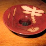 1206xx(3) Flower Vase with Hand Carved Swamp Scene