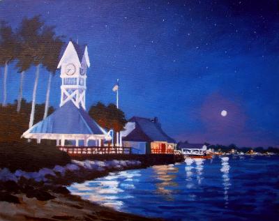 Moonrise Bridge Street Pier Moonrise Bridge Street Pier