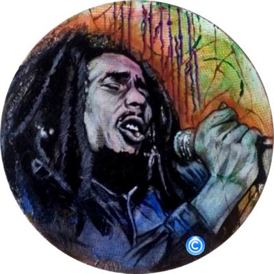 Bob Marley Street Art Drawing