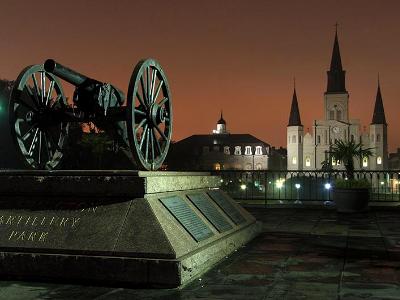 Cannon and Cathedral on Jackson Square Cannon and Cathedral on Jackson Square