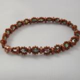 B-85 copper lentil bead bracelet