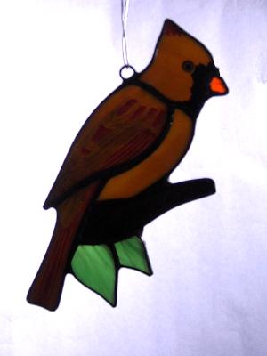 Female Cardinal Sun Catcher Female Cardinal Sun Catcher