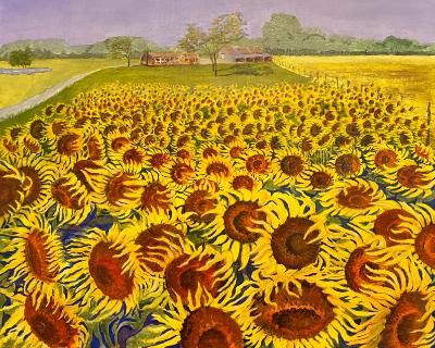 Sunflowers on an Overcast Day Sunflowers on an Overcast Day