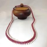 N-77 Rose Reversable Crocheted Rope Necklace