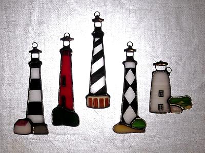 Set of Outer Banks Lighthouse Ornaments Set of Outer Banks Lighthouse Ornaments