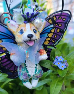 Butterfly  flutterbye Corgi Fairy 